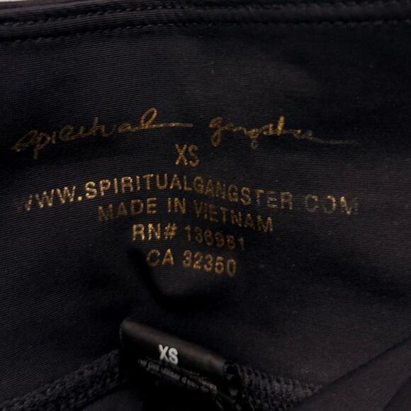 SPIRITUAL GANGSTER Ada High Waist 7/8 Rainbow Legging - Black XS - Picture 4 of 4